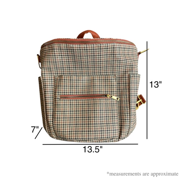 Fawn design Plaid original size convertible backpack diaper bag - Picture 14 of 14